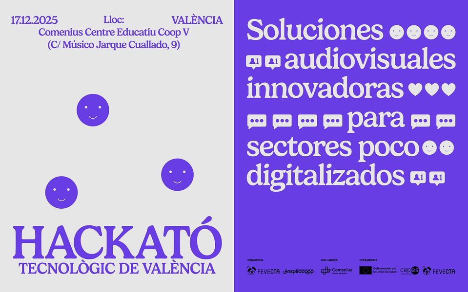 Nova edició dels Hackatons per a emprendre en cooperativa del projecte Inspiracoop de FEVECTA